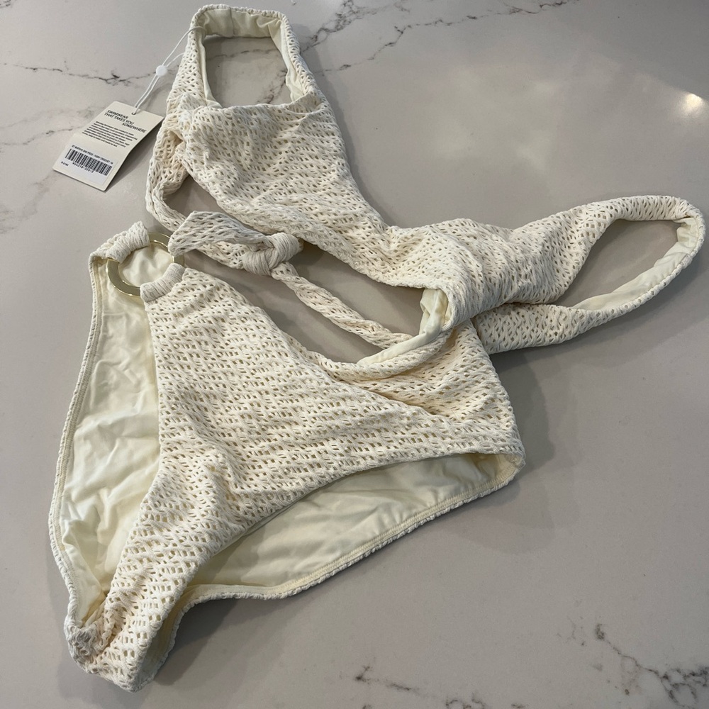 monday swimwear st barths ivory crochet swimsuit